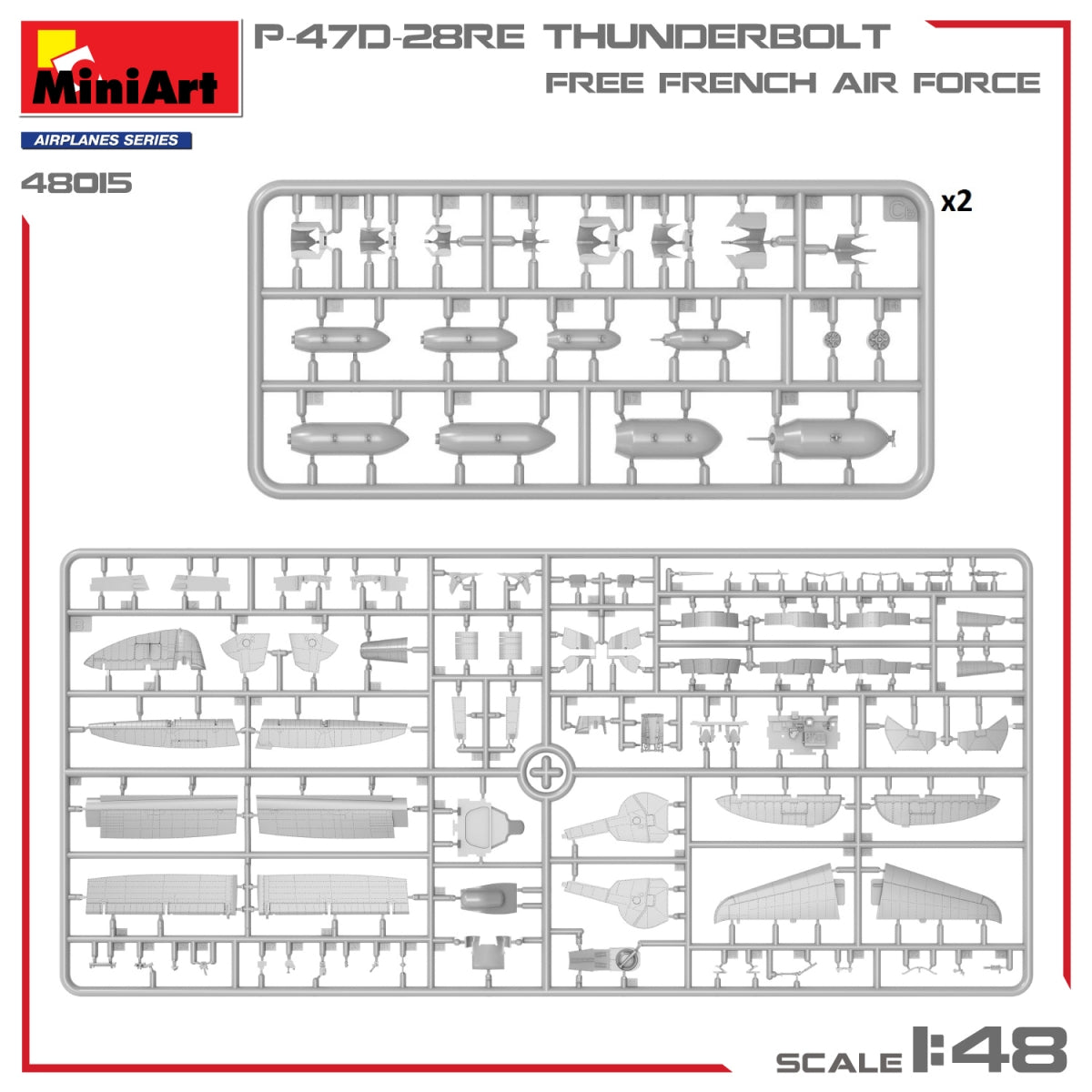 MiniArt 48015 P-47D-28RE THUNDERBOLT. FREE FRENCH AIR FORCE 1/48 – immagine 6