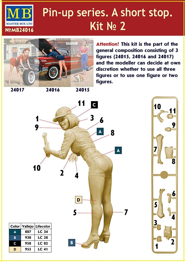 Master Box 24016 Pin-up series. &amp;quot;A short stop&amp;quot;. Kit No. 2 1/24 – imagen 2