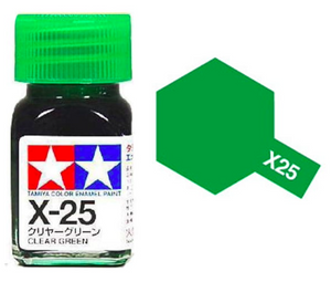 Peinture émail Tamiya X25 Vert transparent (80025)
