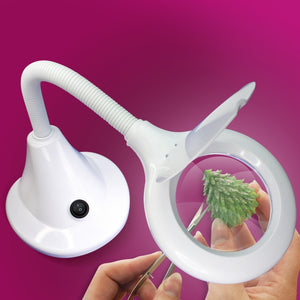 Lightcraft LC8082LED-EU LED Compact Flexi Magnifier Lamp (EU Plug) / Kompaktowa Giętka Lampka Powiększająca LED – Bild 2