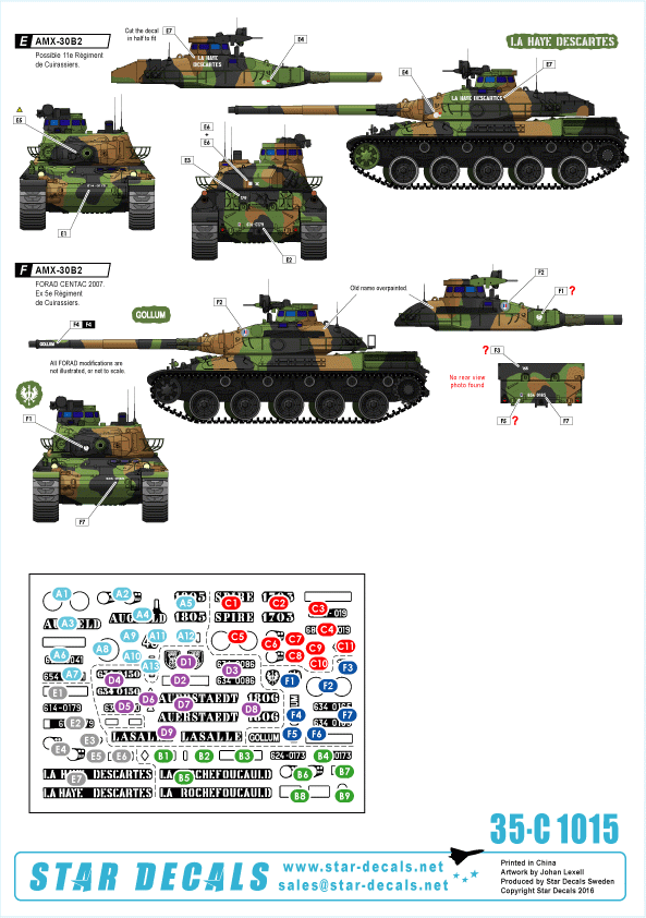 Star Decals 35-C1015 French AMX-30 B2 1/35 – Bild 2