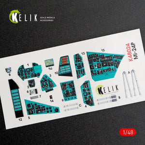 KELIK K48024 MI-24P INTERIOR 3D DECALS FOR ZVEZDA KIT 1/48 – immagine 2