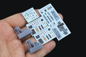 Quinta Studio QD+72116 Su-24M 3D-Printed coloured Interior on decal paper (Zvezda) (with 3D-printed resin part) 1/72 – immagine 2