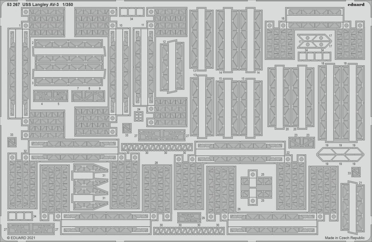 Eduard BIG5361 USS Langley AV-3 TRUMPETER 1/350 – immagine 3