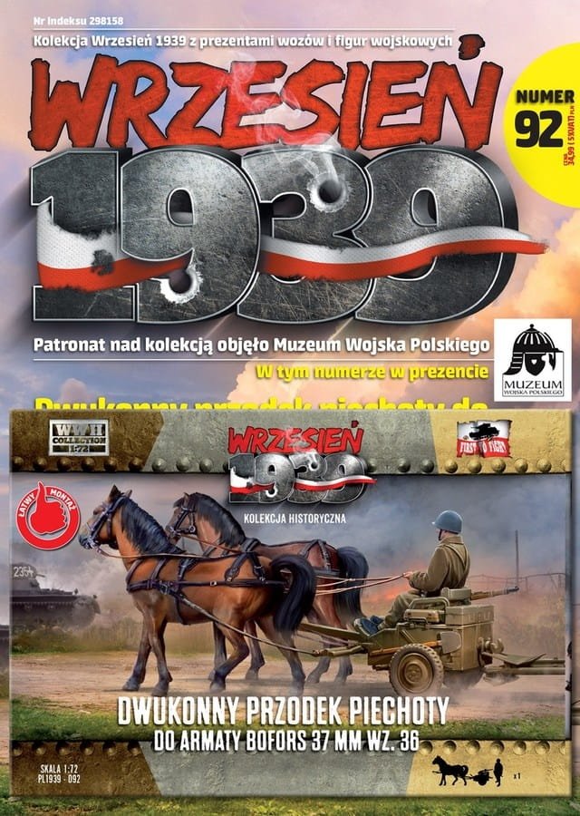 Premier à combattre Premier à combattre PL092 Chariot à deux chevaux pour Bofors 37 mm wz.36 1/72