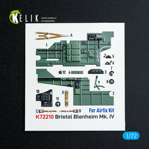Kelik K72210 Bristol Blenheim Mk.IV - interior 3D decals for Airfix kit 1/72