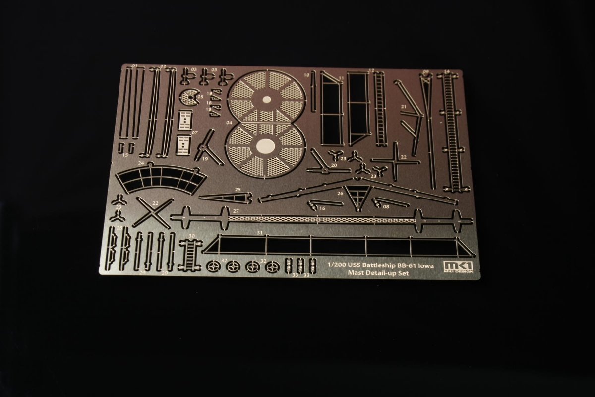 MK1 Design MS-20007 USS IOWA MAST DETAIL-UP SET 1/200 – immagine 2