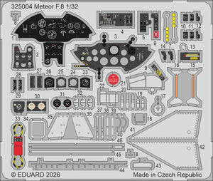 Eduard 325004 Gloster Meteor F.8 PE Parts for REVELL 1/32