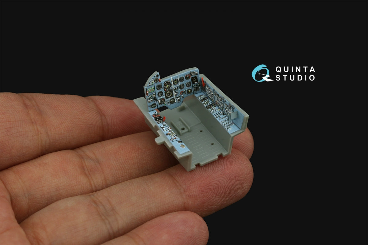 Quinta Studio QD+48480 Su-17M4/Su-22M4 3D-Printed &amp;amp; coloured Interior on decal paper (Hobby Boss) (with 3D-printed resin parts) 1/48 – immagine 7