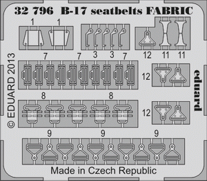 Eduard 32796 B-17 seatbelts FABRIC 1/32 HK Models – immagine 2