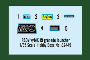 Hobby Boss 82449 RSOV w/MK 19 grenade launcher 1/35 – zdjęcie 2