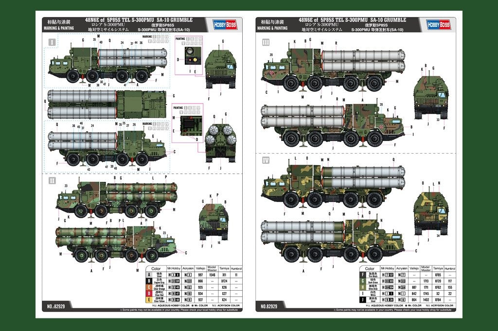 Hobby Boss 82929 48N6E de 5P85S TEL S-300PMU SA-10 GRUMBLE 1/72 – image 3