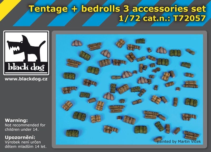 Black Dog T72057 Tentage plus bedrols 3 accessories set 1/72 – Bild 3