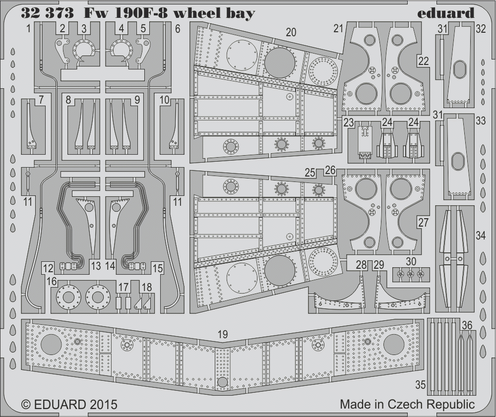 Eduard 32373 Fw 190F-8 baie de train d&amp;#39;atterrissage 1/32 REVELL