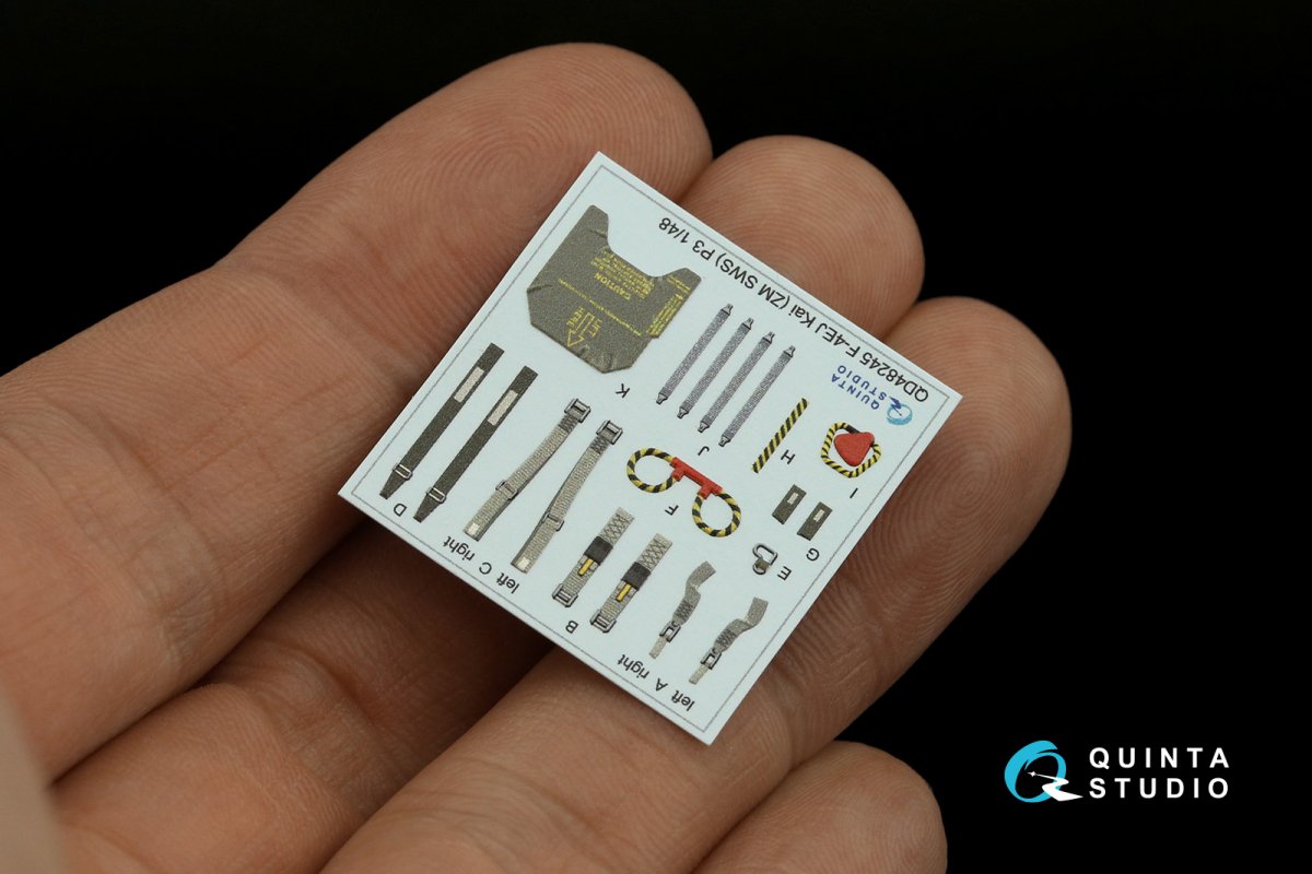 Quinta Studio QD48245 F-4EJ Kai 3D-Printed &amp;amp; coloured Interior on decal paper (ZM SWS) 1/48 – immagine 17