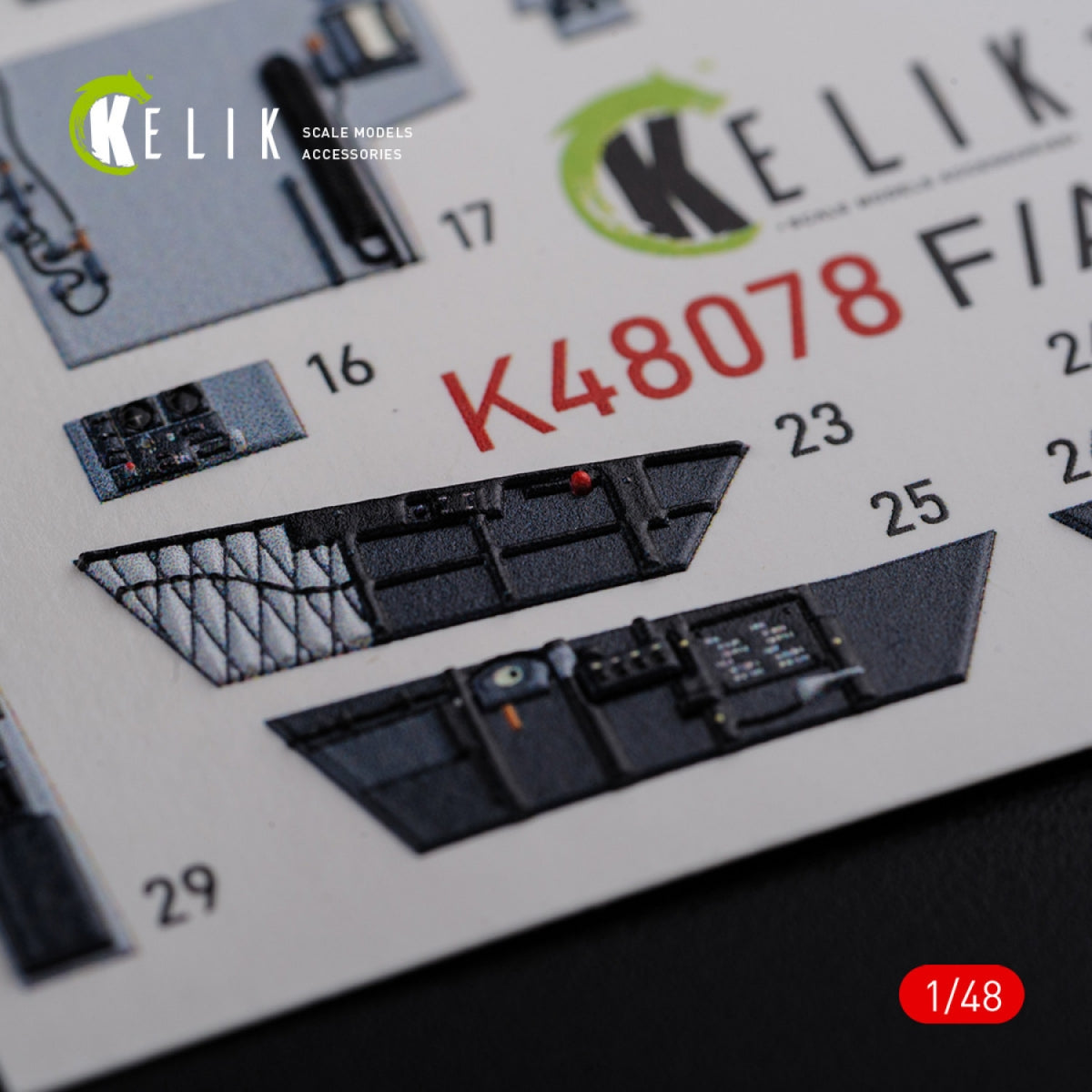 KELIK K48078 F/A-18F Super Hornet interior 3D decals for MENG kit 1/48 – imagen 5