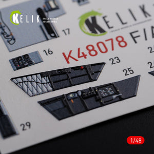 KELIK K48078 F/A-18F Super Hornet interior 3D decals for MENG kit 1/48 – imagen 5