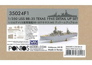 Pontos 35024FN USS BB-35 Texas 1945 Detail up set (Teak tone Deck) 1/350
