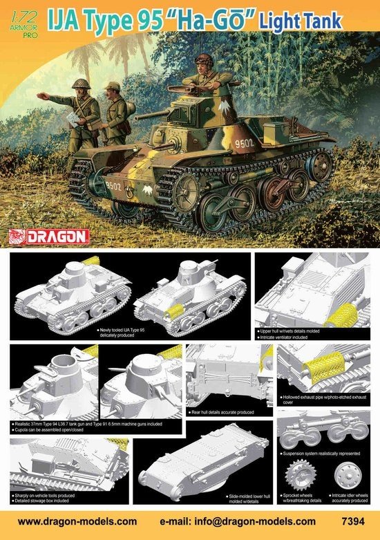 Dragon 7394 IJA Type 95 Ha-G 333, Light Tank 1/72 – Bild 4