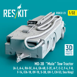 RESKIT RSK32-0023 MD-3B "Mule" Tow Tractor (3D Printed model kit) 1/32