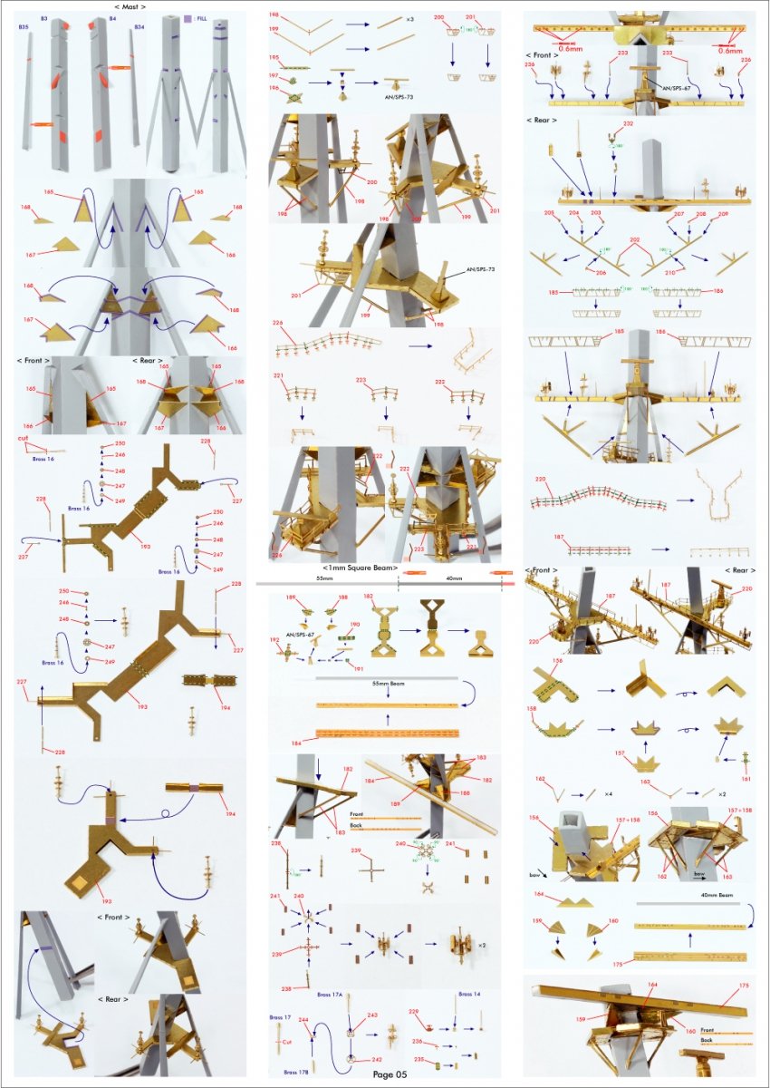 Pontos 35028F1 USS DDG-92 Momsen Flight IIa Detail Up Set 1/350 – immagine 11