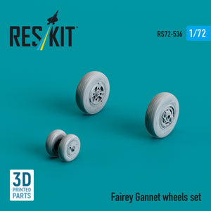 RESKIT RS72-0536 Fairey Gannet wheels set (3D Printed) 1/72 – immagine 3