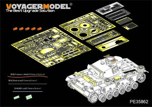 Maquette Voyager PE35862, char allemand Pz.KPfw.III Ausf.L de base de la Seconde Guerre mondiale, pour DRAGON 6387 au 1/35