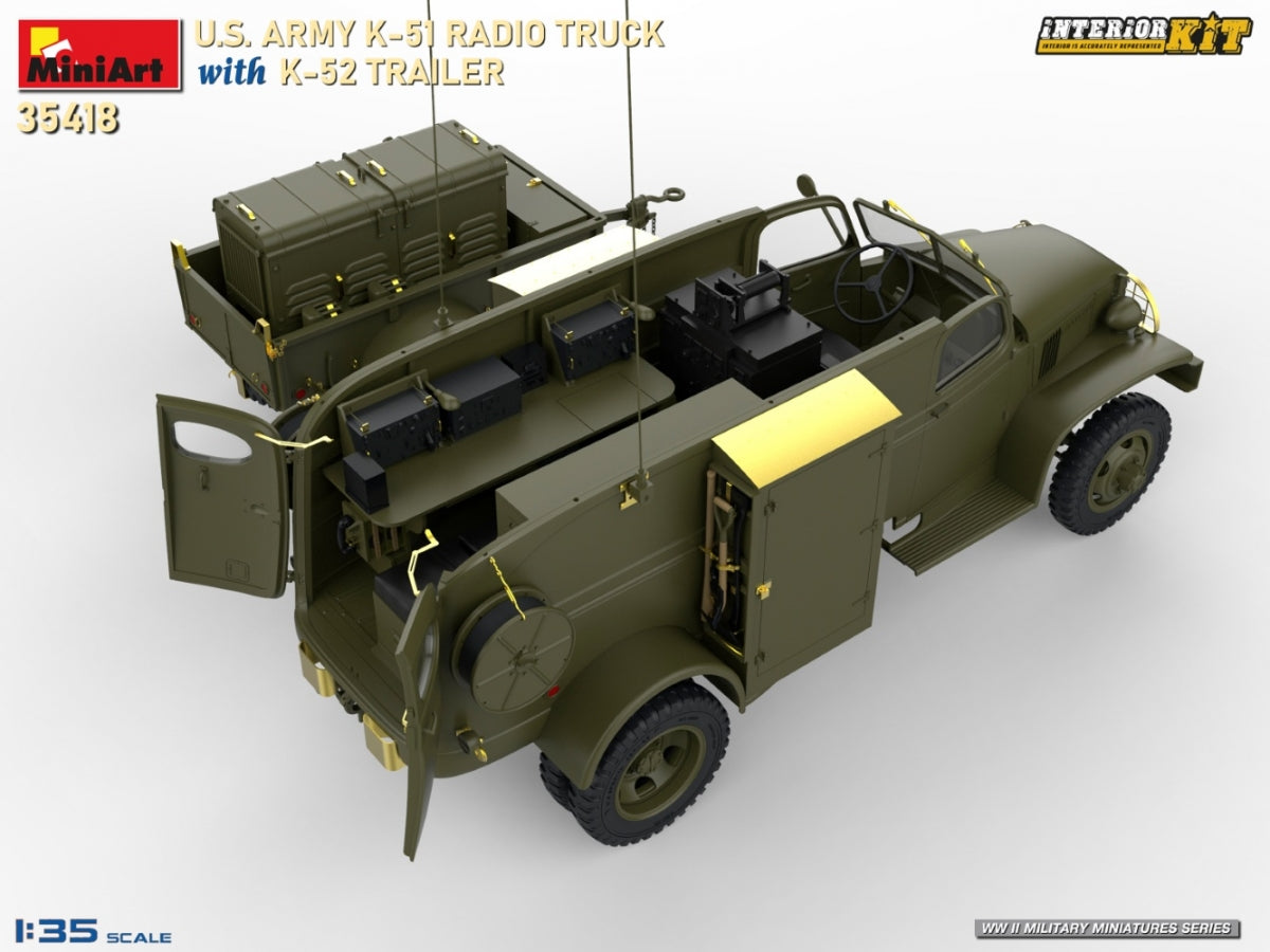 MiniArt 35418 US ARMY K-51 RADIO TRUCK WITH K-52 TRAILER. INTERIOR KIT 1/35 – Bild 9