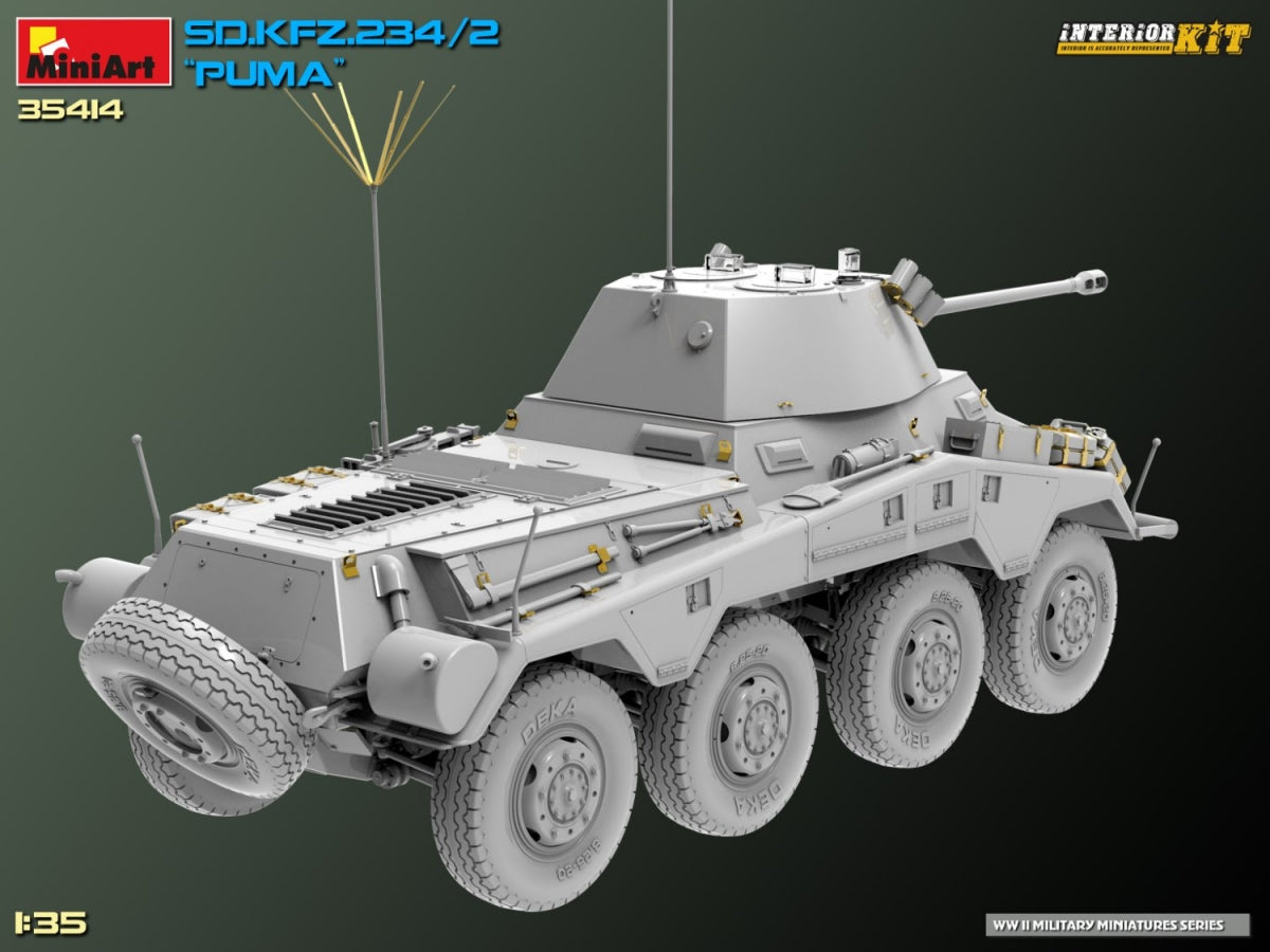 MiniArt 35414 Sd.Kfz. 234/2 PUMA. INTERIOR KIT 1/35 – immagine 11