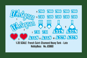Hobby Boss 83860 French Saint-Chamond Heavy Tank - Late 1/35 – imagen 3