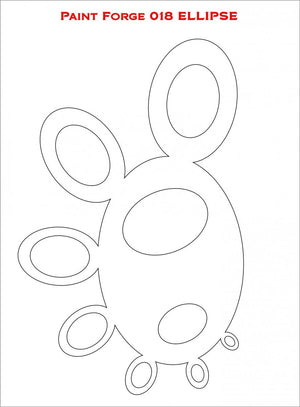 Paint Forge PFST018M STENCIL - ELLIPSE – imagen 2