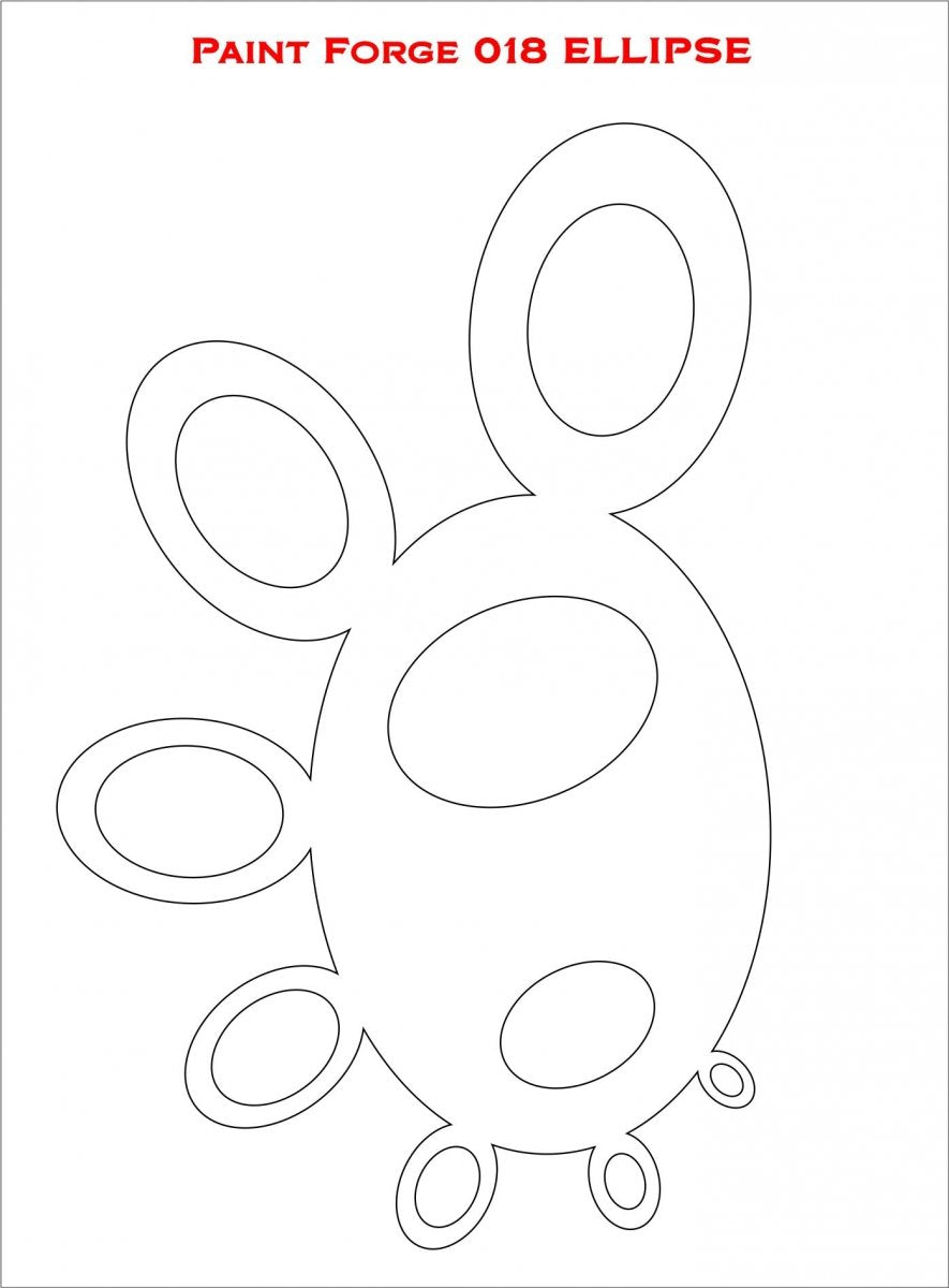Paint Forge PFST018M STENCIL - ELLIPSE – imagen 2