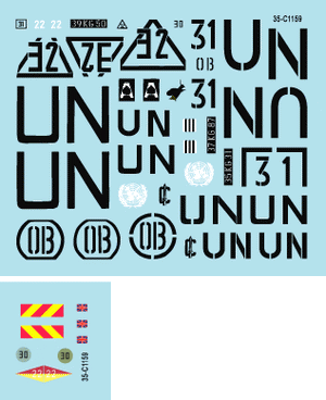 Star Decals 35-C1159 Balkan Peacekeepers # 8. White Warriors 1/35 – imagen 2