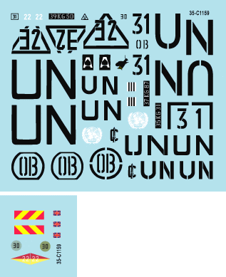 Star Decals 35-C1159 Balkan Peacekeepers # 8. White Warriors 1/35 – imagen 2