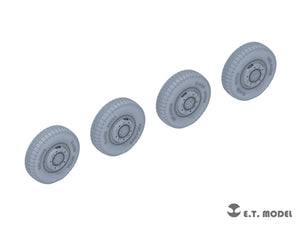 E.T. Model P35-103 WWII German Sd.Kfz.234 Small Diameter Weighted Wheels Type.3 1/35 – zdjęcie 2