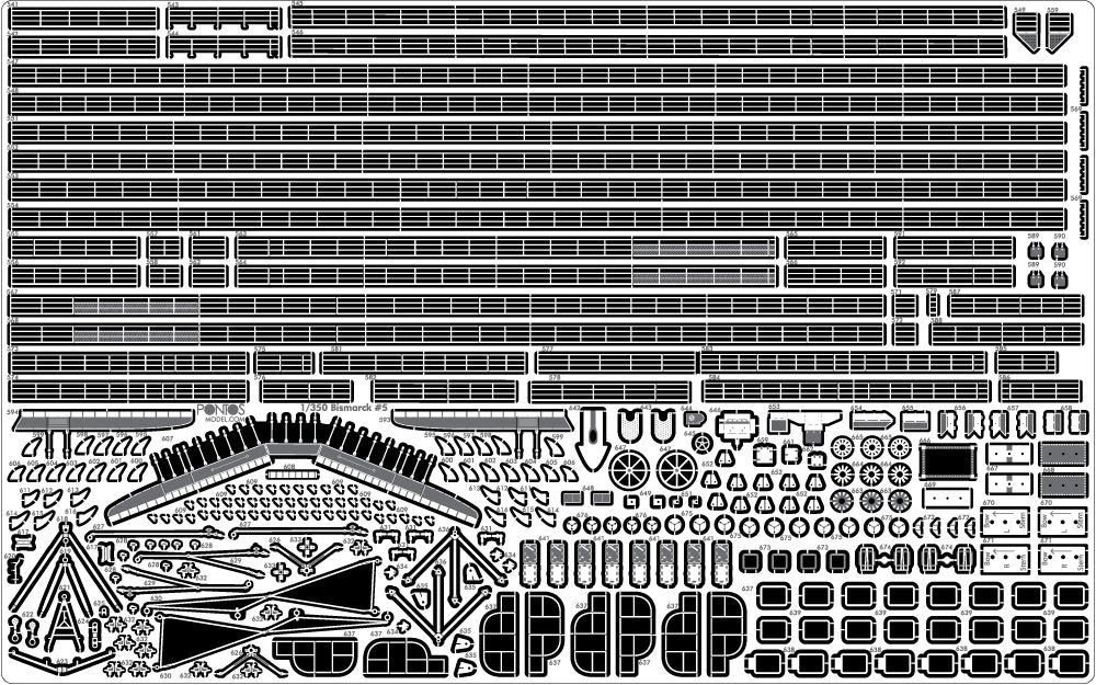 Pontos 35022F1 BISMARCK 1941 Detail Up Set 1/350 – immagine 21