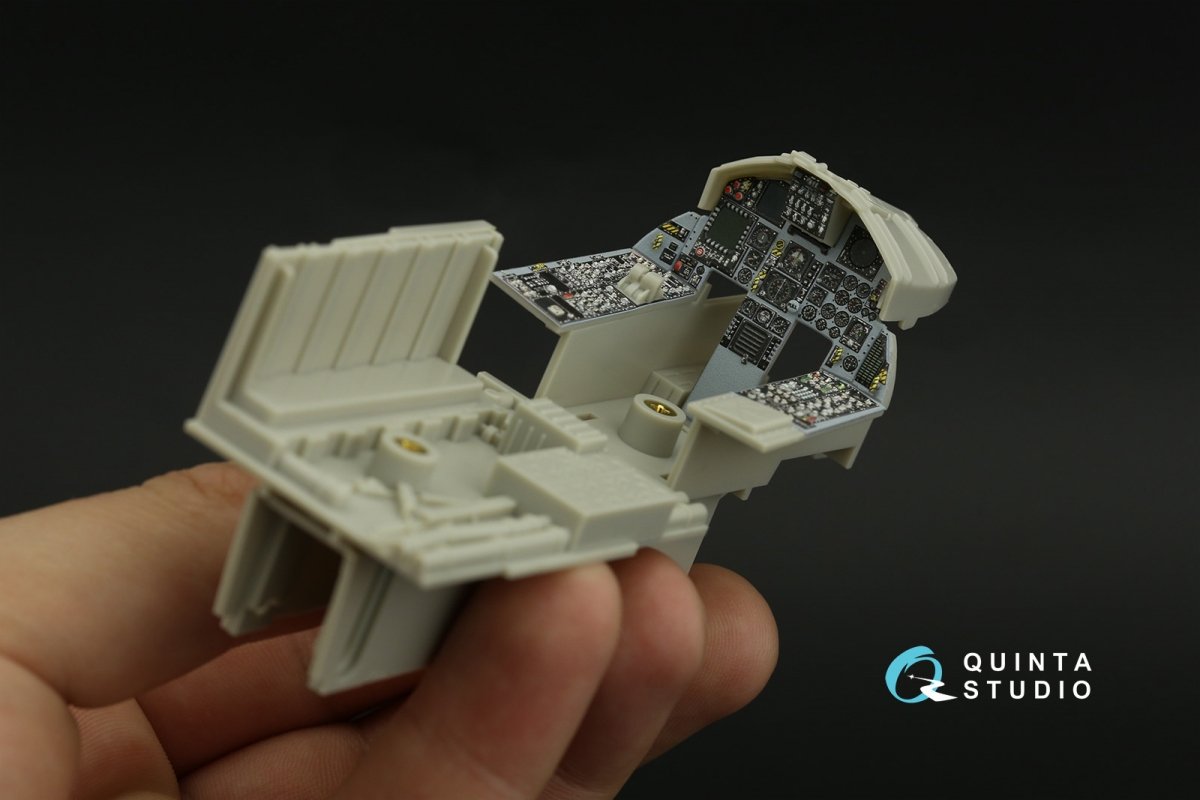 Quinta Studio QDS-32157 F-15C Late/F-15J late 3D-Printed &amp;amp; coloured Interior on decal paper (Tamiya) (small version) 1/32 – immagine 3