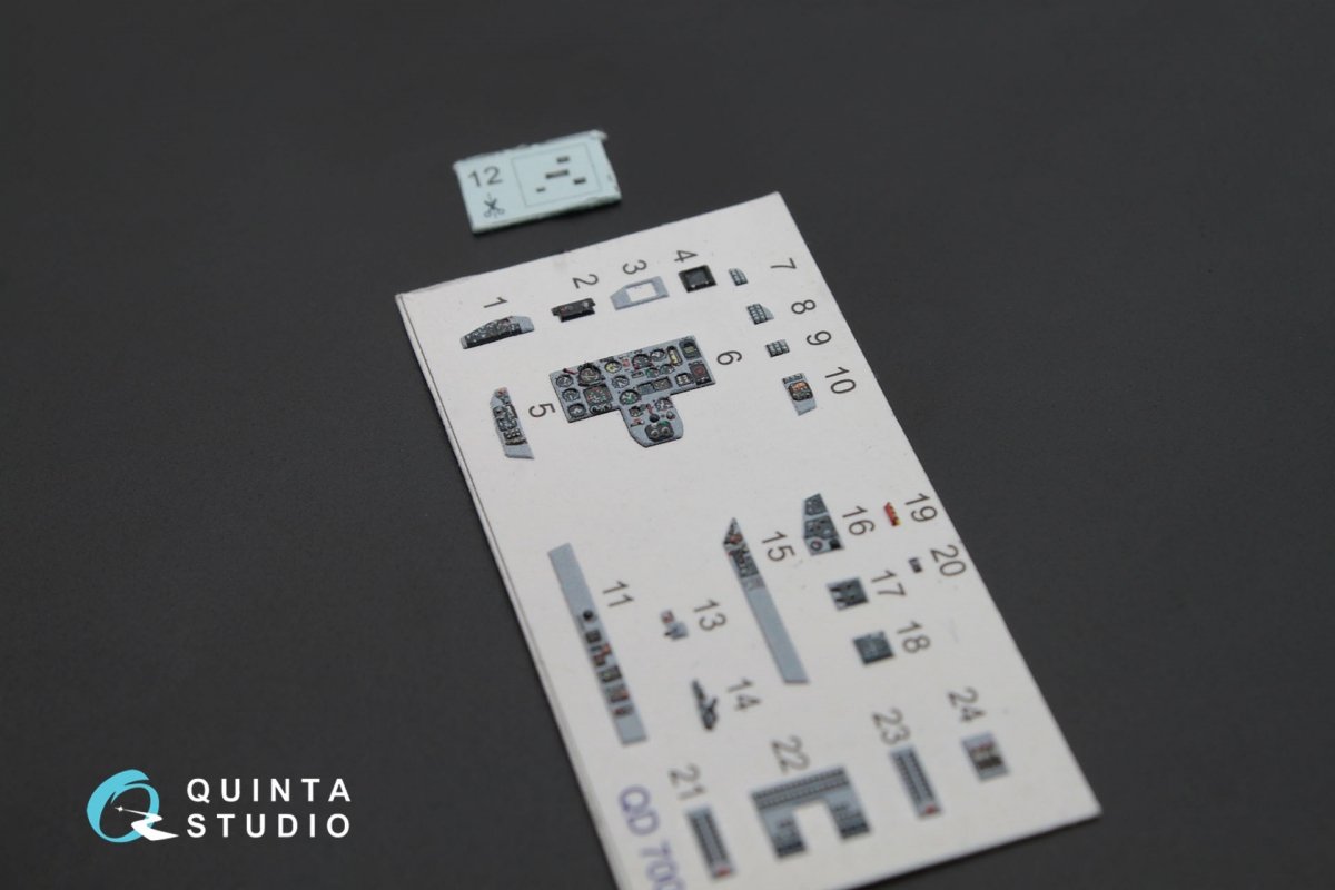Quinta Studio QD72002 MiG-29 9-13 3D-Printed &amp;amp; coloured Interior on decal paper for 7278 Zvezda kit 1/72 – zdjęcie 2