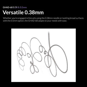 Gaahleri 40140 Advanced Series GHAD-68 Airbrush 0,38 mm &amp; 0,5 mm, 1/4 oz &amp; 1/2 oz