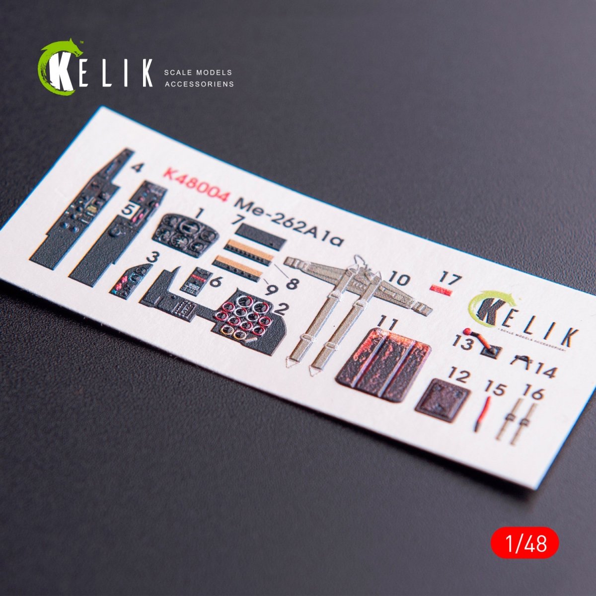 KELIK K48004 ME-262A1 INTERIOR 3D DECALS FOR TAMIYA KIT 1/48 – immagine 3