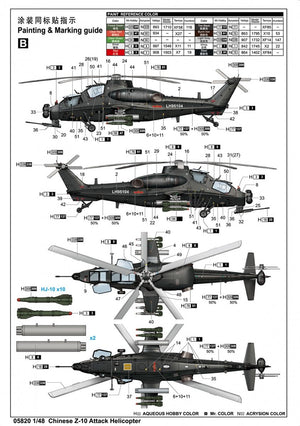 Trumpeter 05820 Chinese Z-10 Attack Helicopter 1/48 – imagen 5