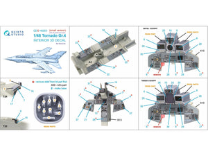 Quinta Studio QDS+48263 Tornado GR.4 3D-Printed coloured Interior on decal paper (Revell) (small version) (with 3D-printed resin parts) 1/48 – zdjęcie 3
