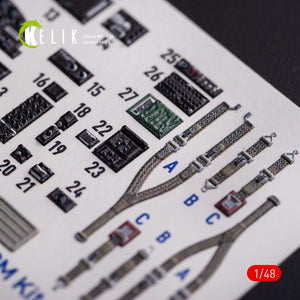 KELIK K48079 O-2A Skymaster interior 3D decals small version for ICM kit 1/48 – imagen 3