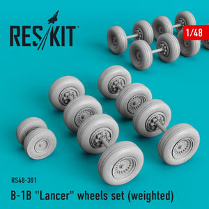 RESKIT RS48-0381 B-1B &amp;quot;LANCER&amp;quot; WHEELS SET (WEIGHTED) 1/48