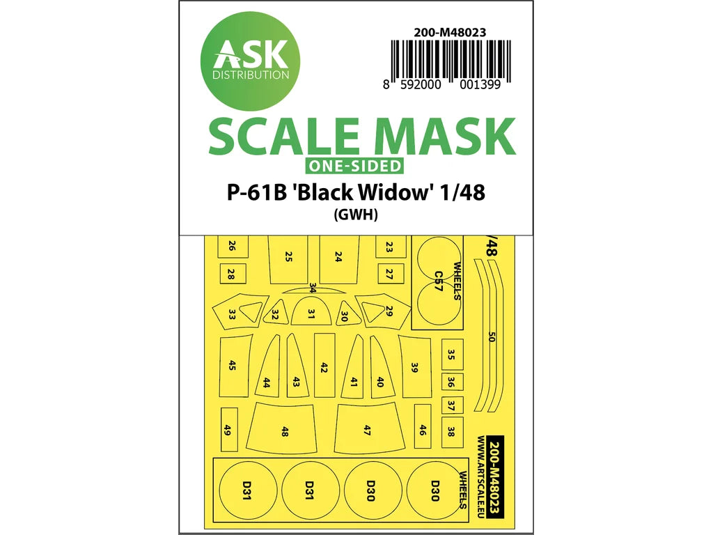 Art Scale Kit M48023 P-61 Black Widow One-Sided GWH 1/48