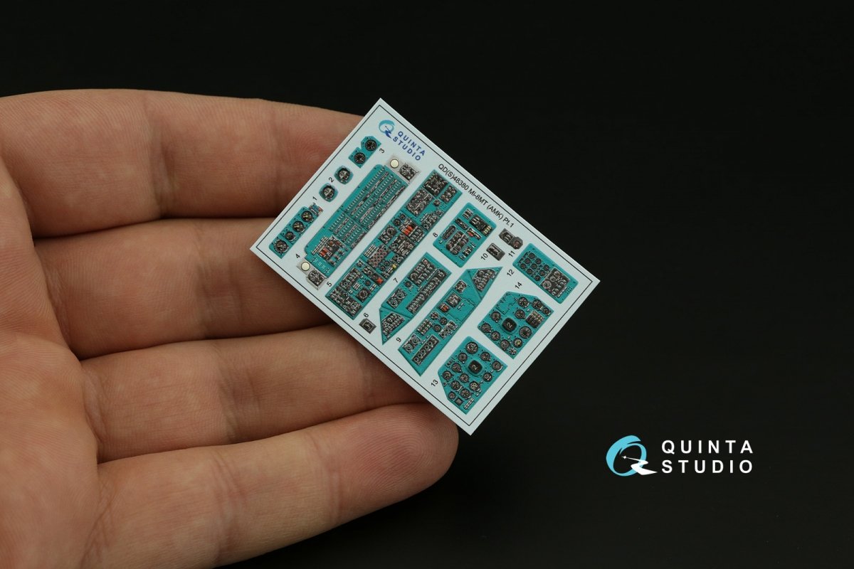 Quinta Studio QD48380 Mi-8MT 3D-Printed &amp;amp; coloured Interior on decal paper (AMK) 1/48 – immagine 5