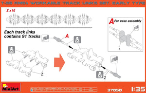 MiniArt 37050 T-55 RMSh WORKABLE TRACK LINKS. EARLY TYPE 1/35 – immagine 2
