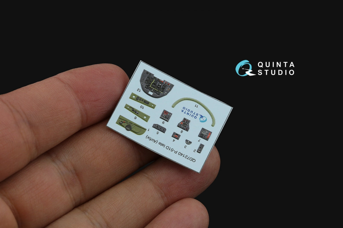 Quinta Studio QD72140 P-51D late 3D-Printed coloured Interior on decal paper (Airfix) 1/72 – immagine 7