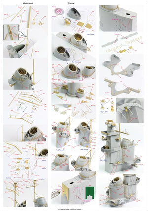 Pontos 22004F1 USS BB-61 Iowa 1944 Detail Up Set (Without wooden deck) 1/200 – imagen 29
