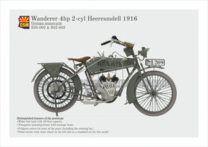 Copper State Models B35-002 Wanderer 4PS 1916 Motorcycle 1/35 – zdjęcie 2